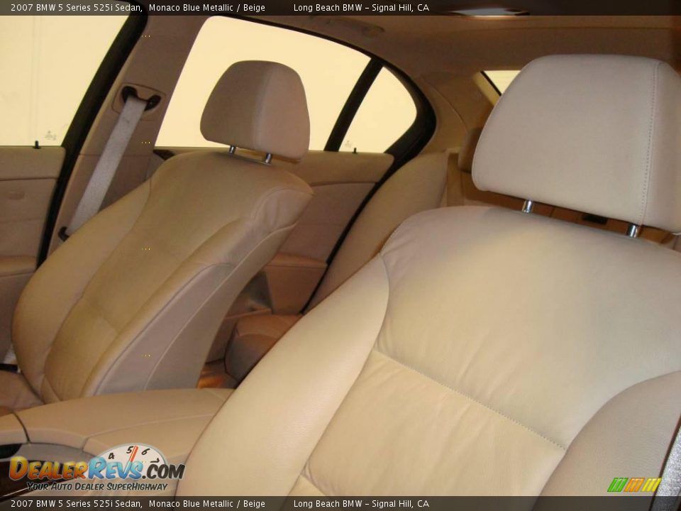 2007 BMW 5 Series 525i Sedan Monaco Blue Metallic / Beige Photo #22