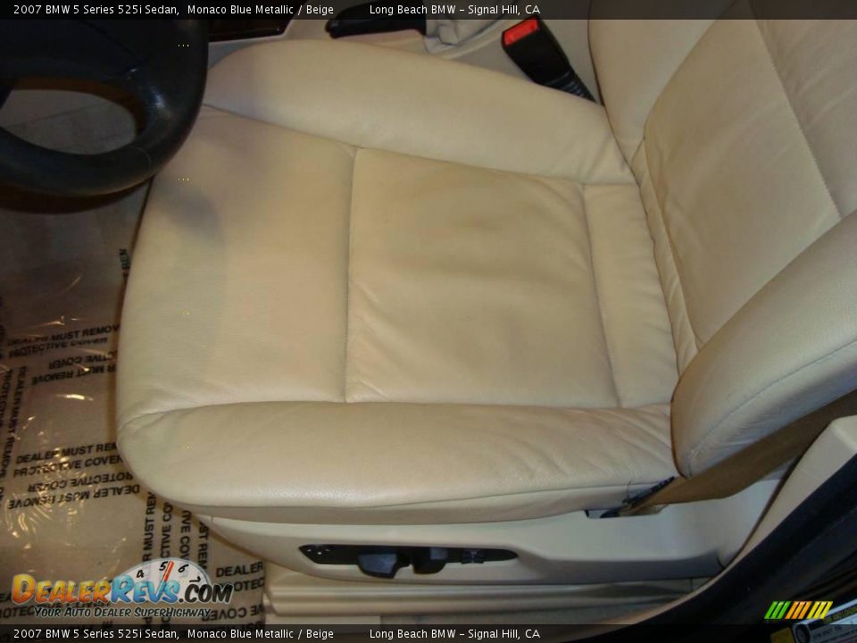 2007 BMW 5 Series 525i Sedan Monaco Blue Metallic / Beige Photo #23