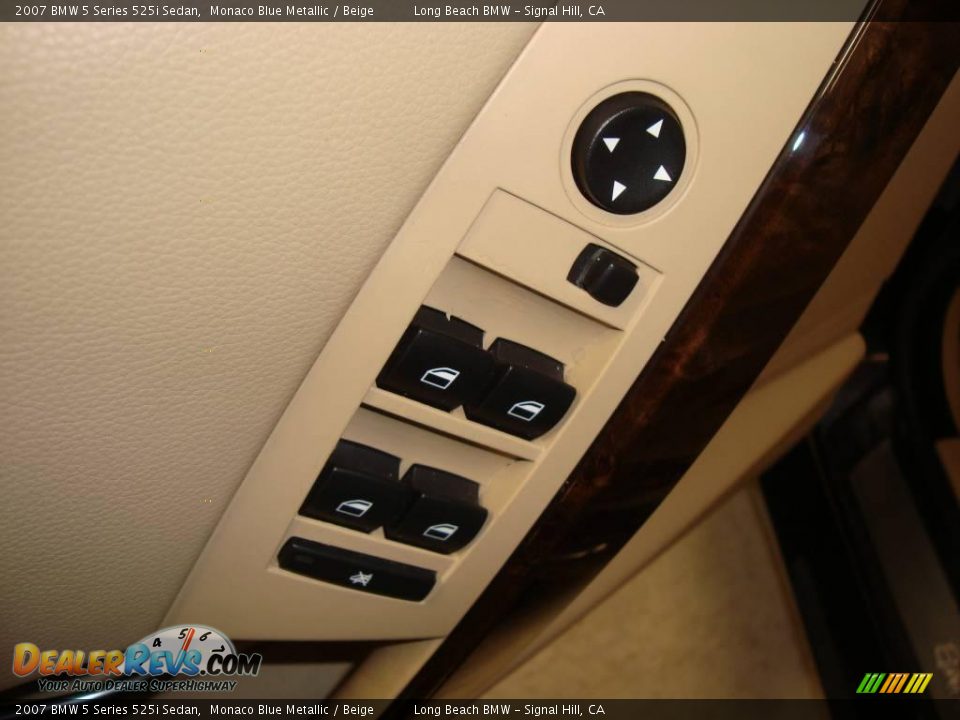 2007 BMW 5 Series 525i Sedan Monaco Blue Metallic / Beige Photo #25
