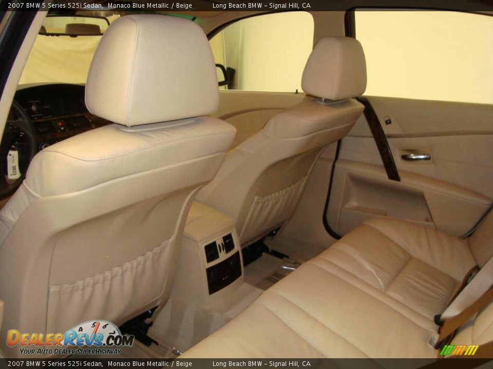 2007 BMW 5 Series 525i Sedan Monaco Blue Metallic / Beige Photo #26