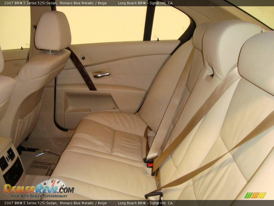 2007 BMW 5 Series 525i Sedan Monaco Blue Metallic / Beige Photo #27