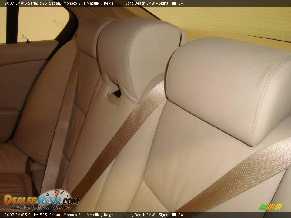 2007 BMW 5 Series 525i Sedan Monaco Blue Metallic / Beige Photo #28