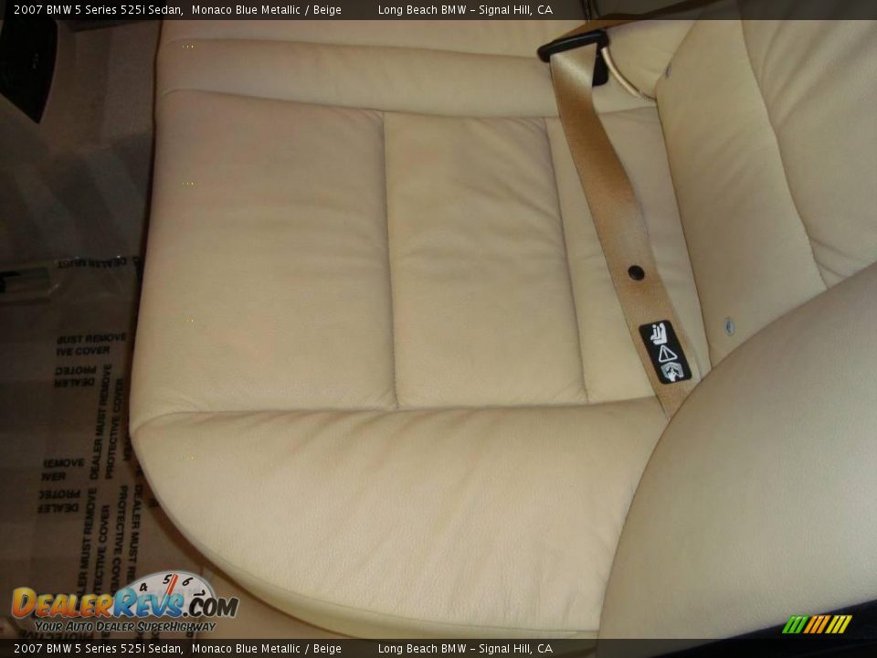 2007 BMW 5 Series 525i Sedan Monaco Blue Metallic / Beige Photo #29