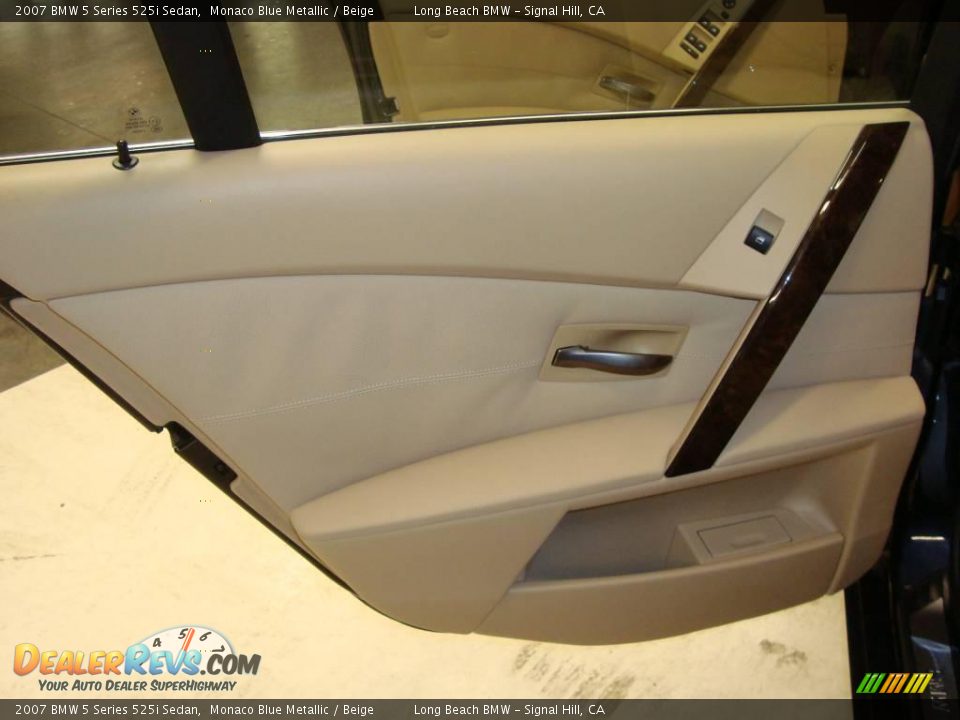 2007 BMW 5 Series 525i Sedan Monaco Blue Metallic / Beige Photo #30