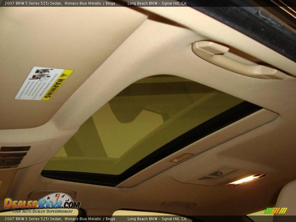 2007 BMW 5 Series 525i Sedan Monaco Blue Metallic / Beige Photo #32