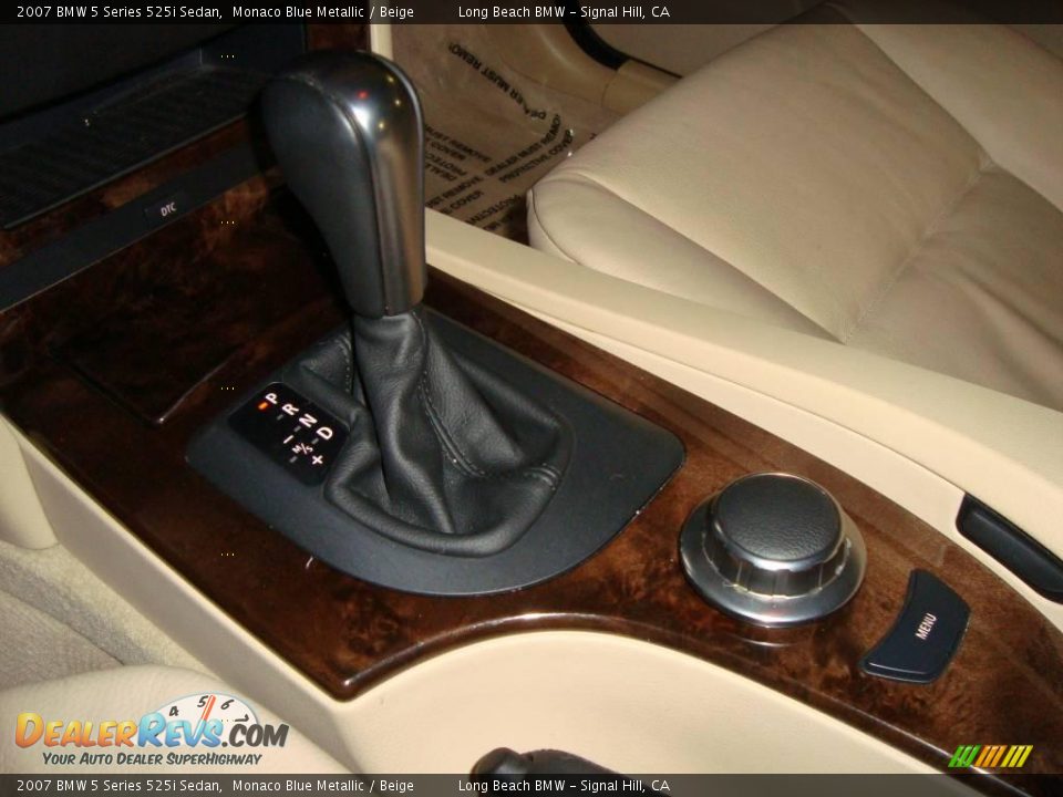 2007 BMW 5 Series 525i Sedan Monaco Blue Metallic / Beige Photo #36