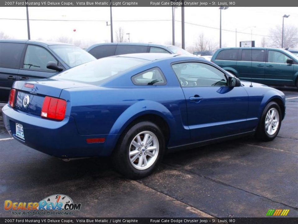 2007 Ford Mustang V6 Deluxe Coupe Vista Blue Metallic / Light Graphite Photo #3