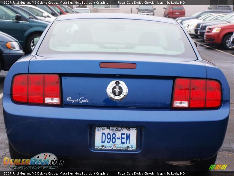 2007 Ford Mustang V6 Deluxe Coupe Vista Blue Metallic / Light Graphite Photo #6