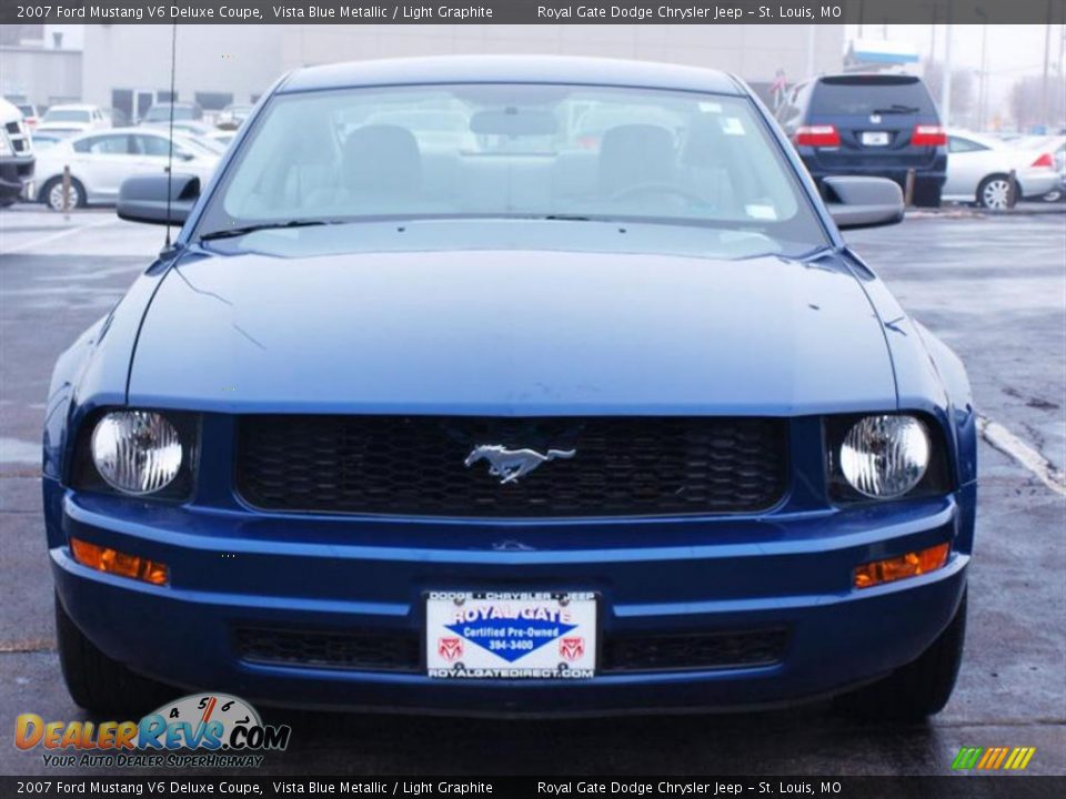 2007 Ford Mustang V6 Deluxe Coupe Vista Blue Metallic / Light Graphite Photo #8
