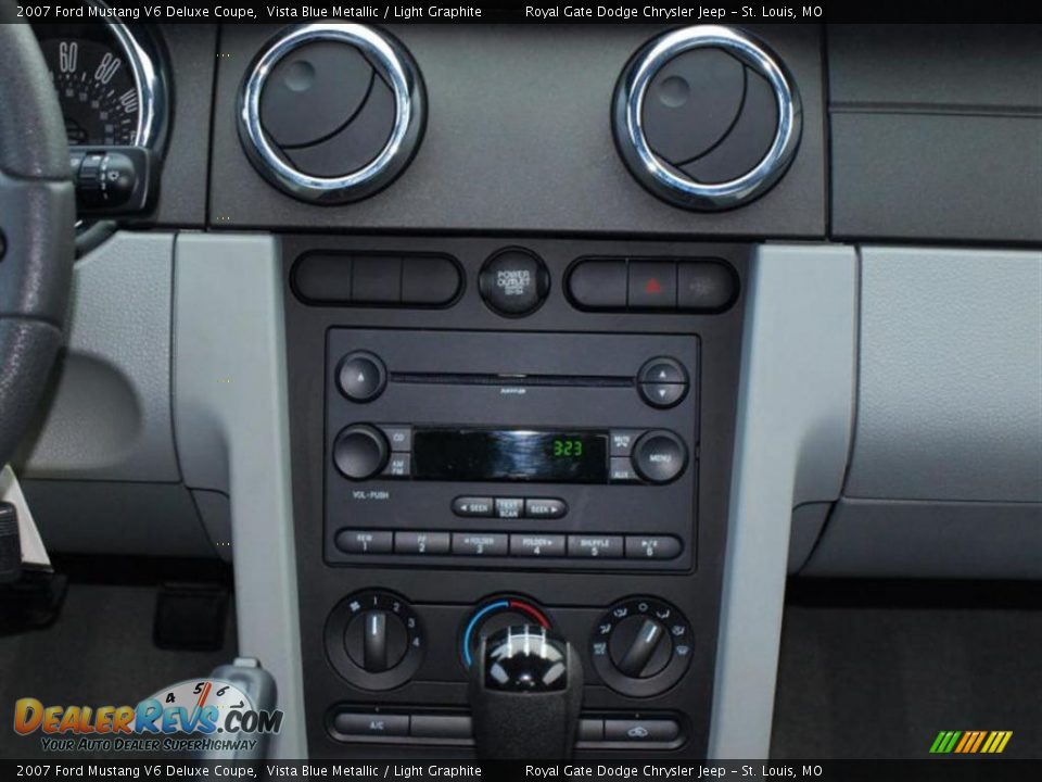 2007 Ford Mustang V6 Deluxe Coupe Vista Blue Metallic / Light Graphite Photo #12