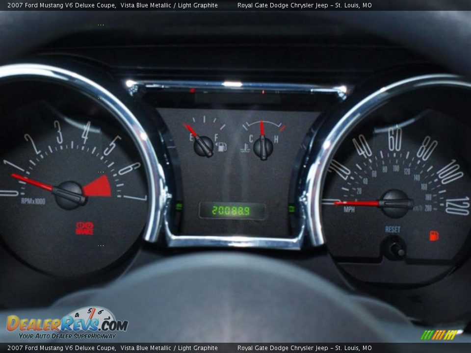 2007 Ford Mustang V6 Deluxe Coupe Vista Blue Metallic / Light Graphite Photo #14