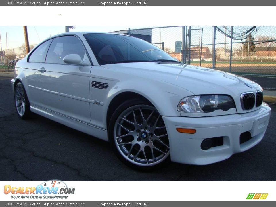 2006 BMW M3 Coupe Alpine White / Imola Red Photo #2