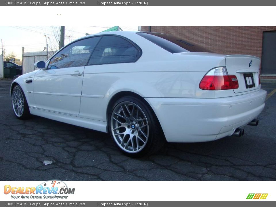 2006 BMW M3 Coupe Alpine White / Imola Red Photo #3