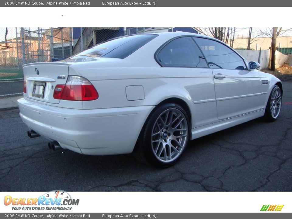 2006 BMW M3 Coupe Alpine White / Imola Red Photo #4