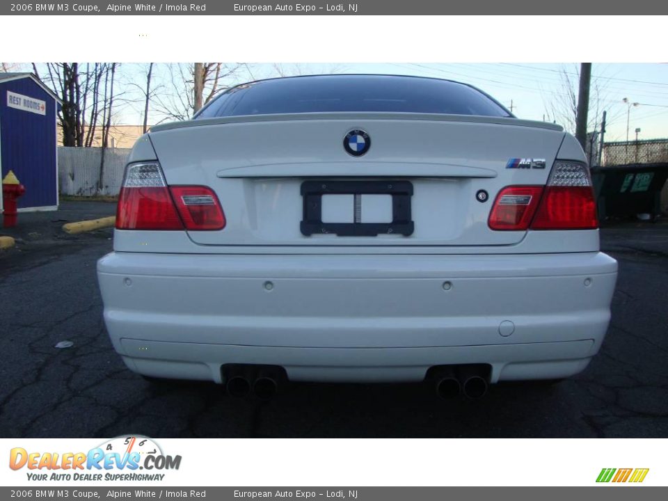 2006 BMW M3 Coupe Alpine White / Imola Red Photo #7