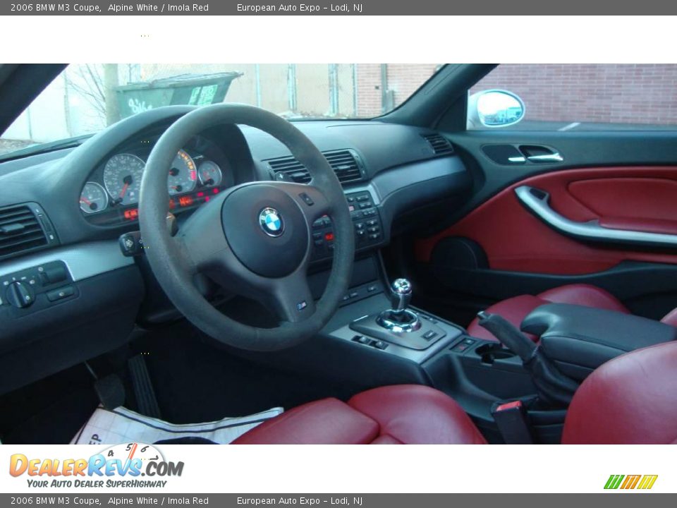 2006 BMW M3 Coupe Alpine White / Imola Red Photo #8