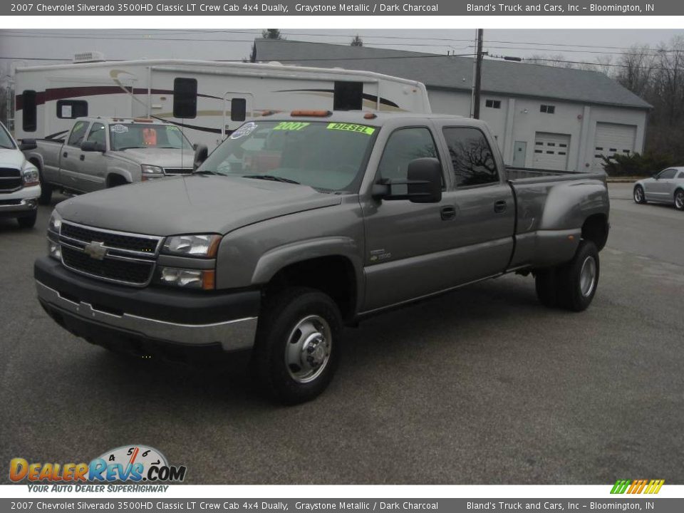 2007 Chevrolet Silverado 3500HD Classic LT Crew Cab 4x4 Dually Graystone Metallic / Dark Charcoal Photo #6