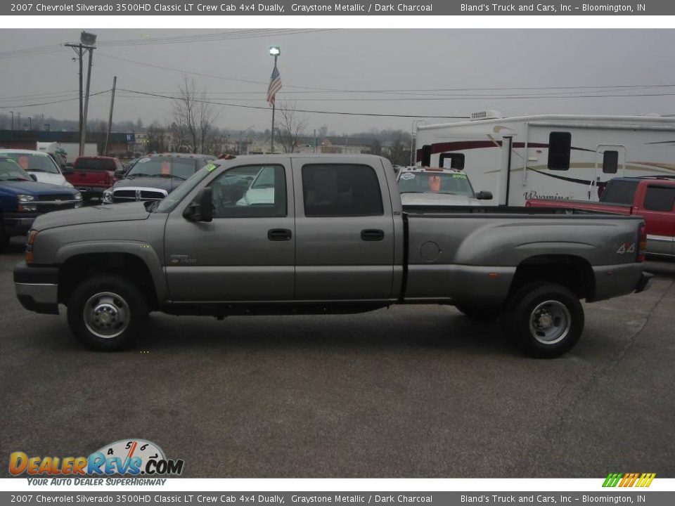 2007 Chevrolet Silverado 3500HD Classic LT Crew Cab 4x4 Dually Graystone Metallic / Dark Charcoal Photo #7
