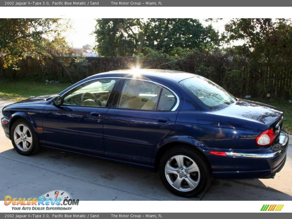 2002 Jaguar X-Type 3.0 Pacific Blue Metallic / Sand Photo #3