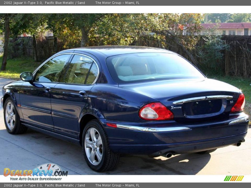 2002 Jaguar X-Type 3.0 Pacific Blue Metallic / Sand Photo #4
