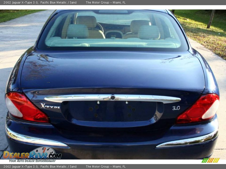 2002 Jaguar X-Type 3.0 Pacific Blue Metallic / Sand Photo #6