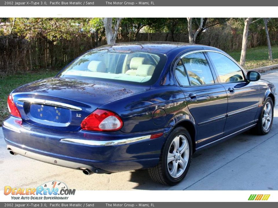 2002 Jaguar X-Type 3.0 Pacific Blue Metallic / Sand Photo #7