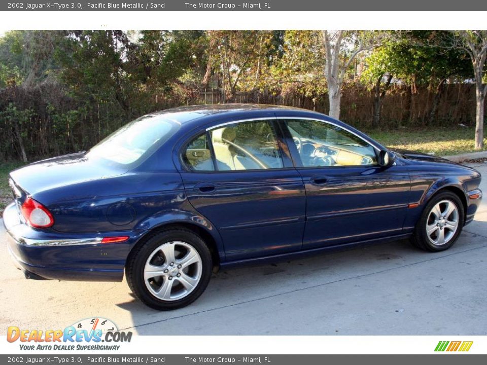 2002 Jaguar X-Type 3.0 Pacific Blue Metallic / Sand Photo #8