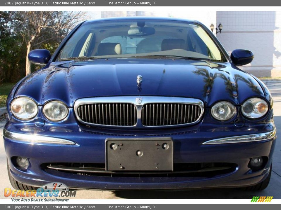 2002 Jaguar X-Type 3.0 Pacific Blue Metallic / Sand Photo #11
