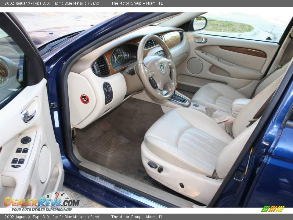 2002 Jaguar X-Type 3.0 Pacific Blue Metallic / Sand Photo #29