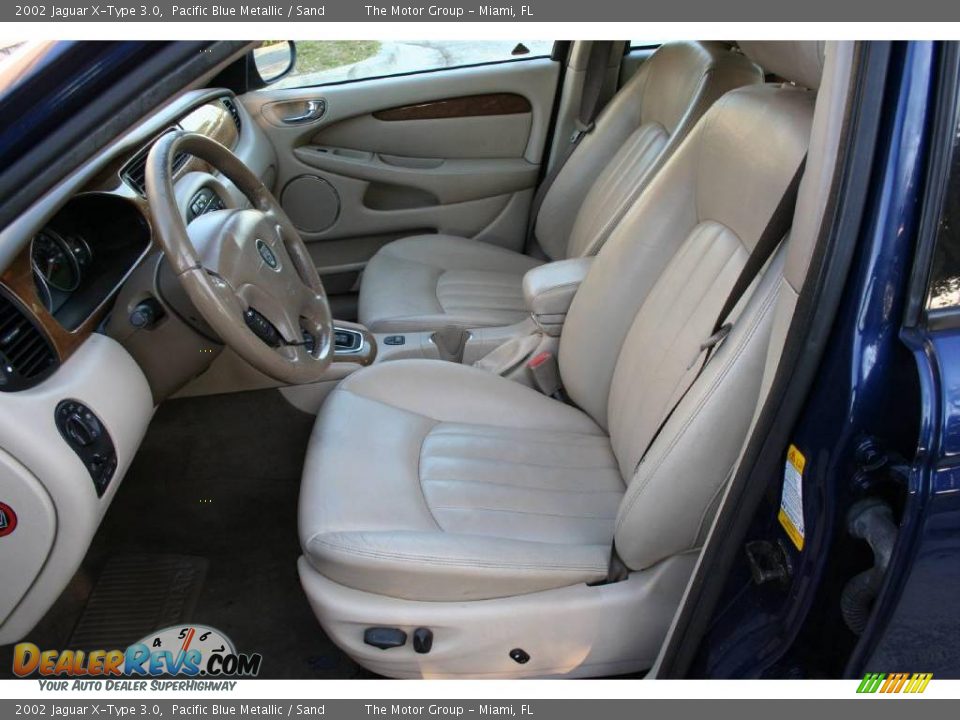 2002 Jaguar X-Type 3.0 Pacific Blue Metallic / Sand Photo #31