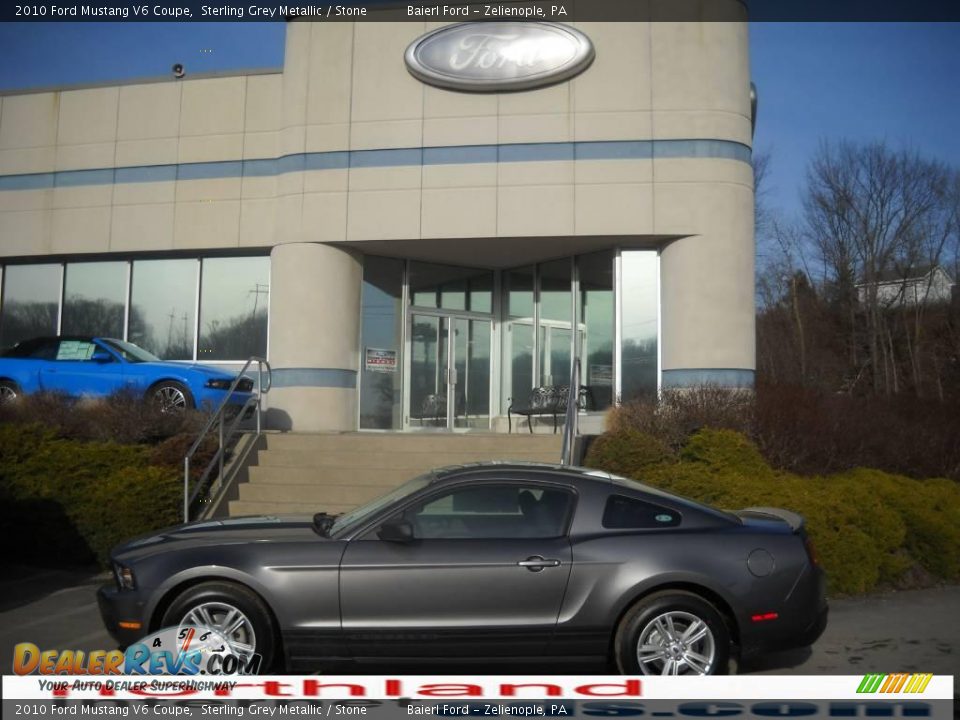 2010 Ford Mustang V6 Coupe Sterling Grey Metallic / Stone Photo #1