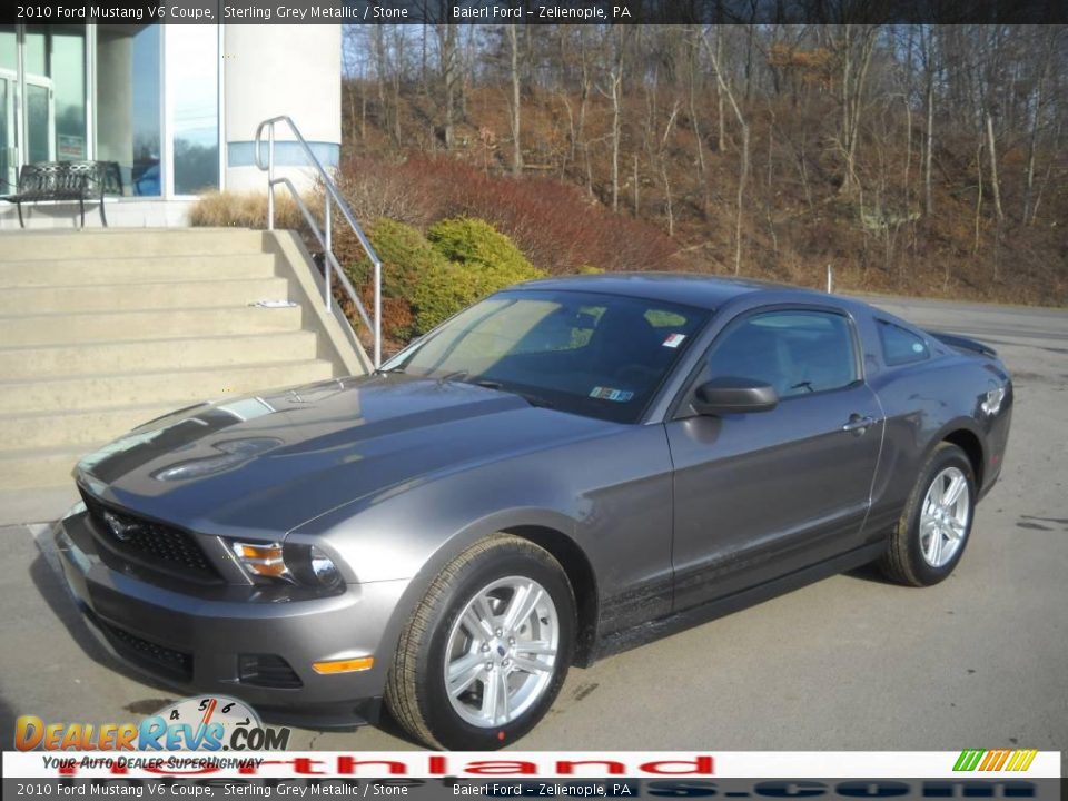 2010 Ford Mustang V6 Coupe Sterling Grey Metallic / Stone Photo #2