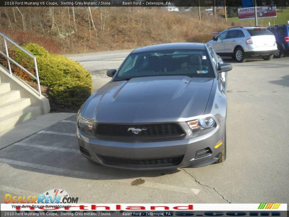 2010 Ford Mustang V6 Coupe Sterling Grey Metallic / Stone Photo #3