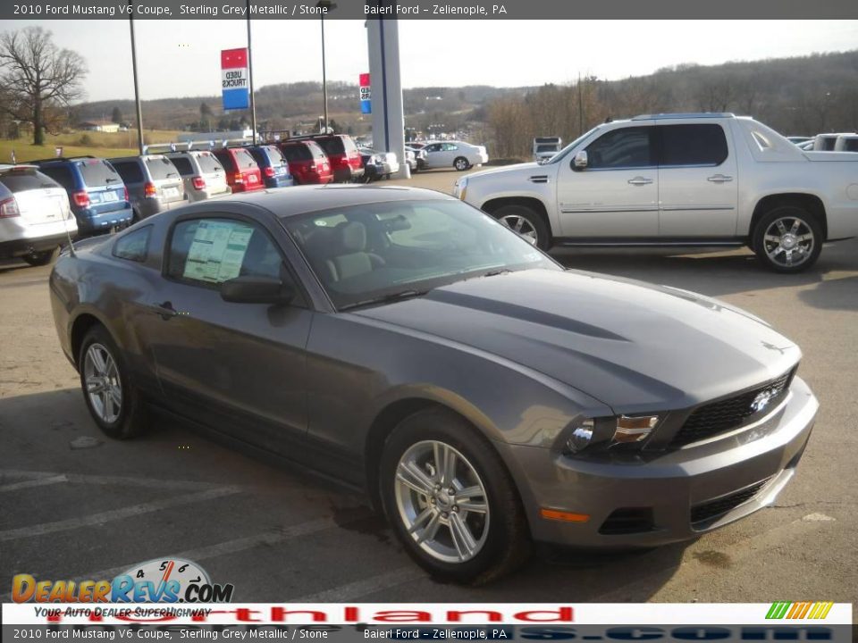2010 Ford Mustang V6 Coupe Sterling Grey Metallic / Stone Photo #4