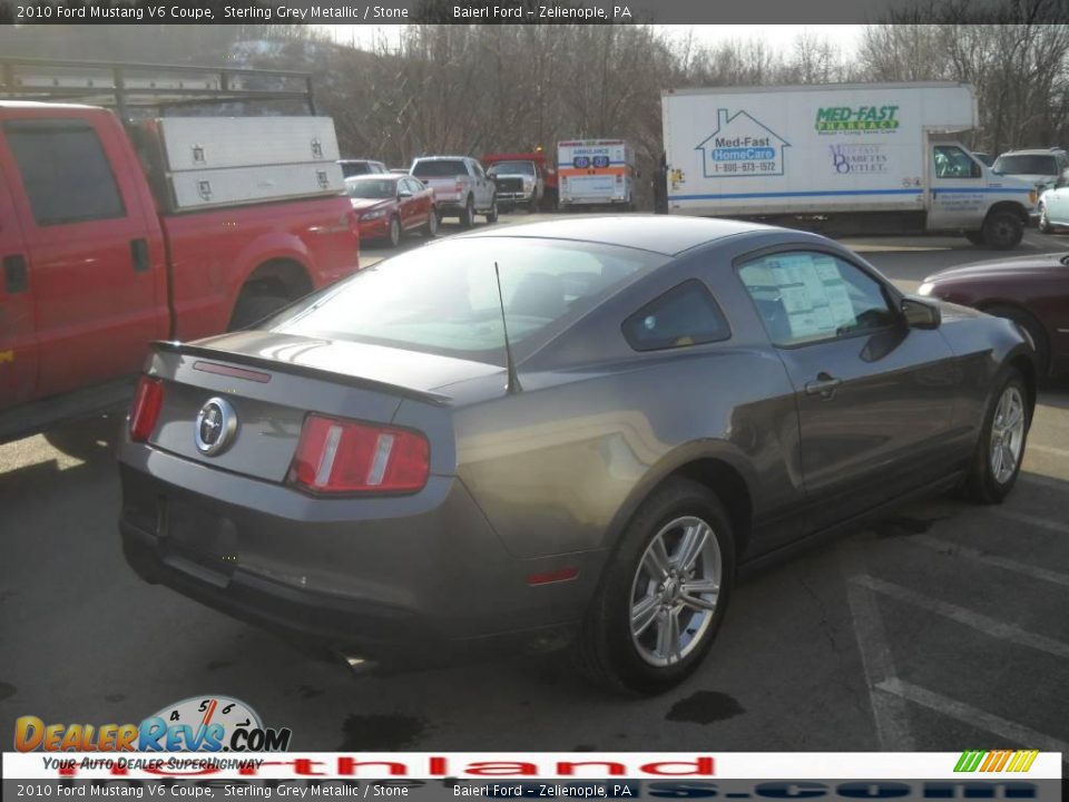 2010 Ford Mustang V6 Coupe Sterling Grey Metallic / Stone Photo #6