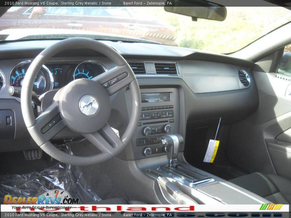 2010 Ford Mustang V6 Coupe Sterling Grey Metallic / Stone Photo #12