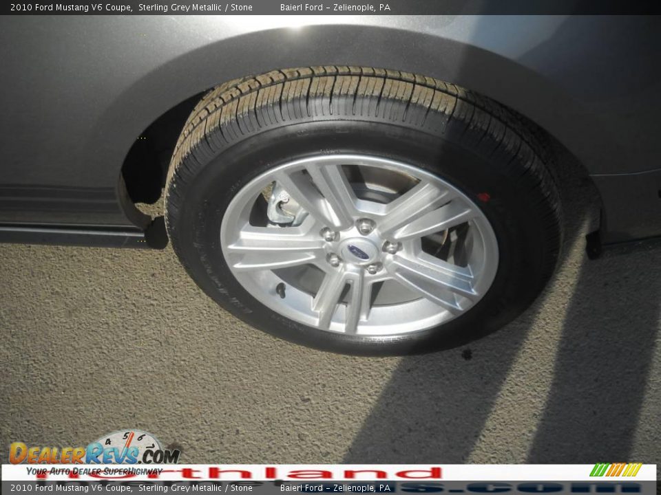 2010 Ford Mustang V6 Coupe Sterling Grey Metallic / Stone Photo #15