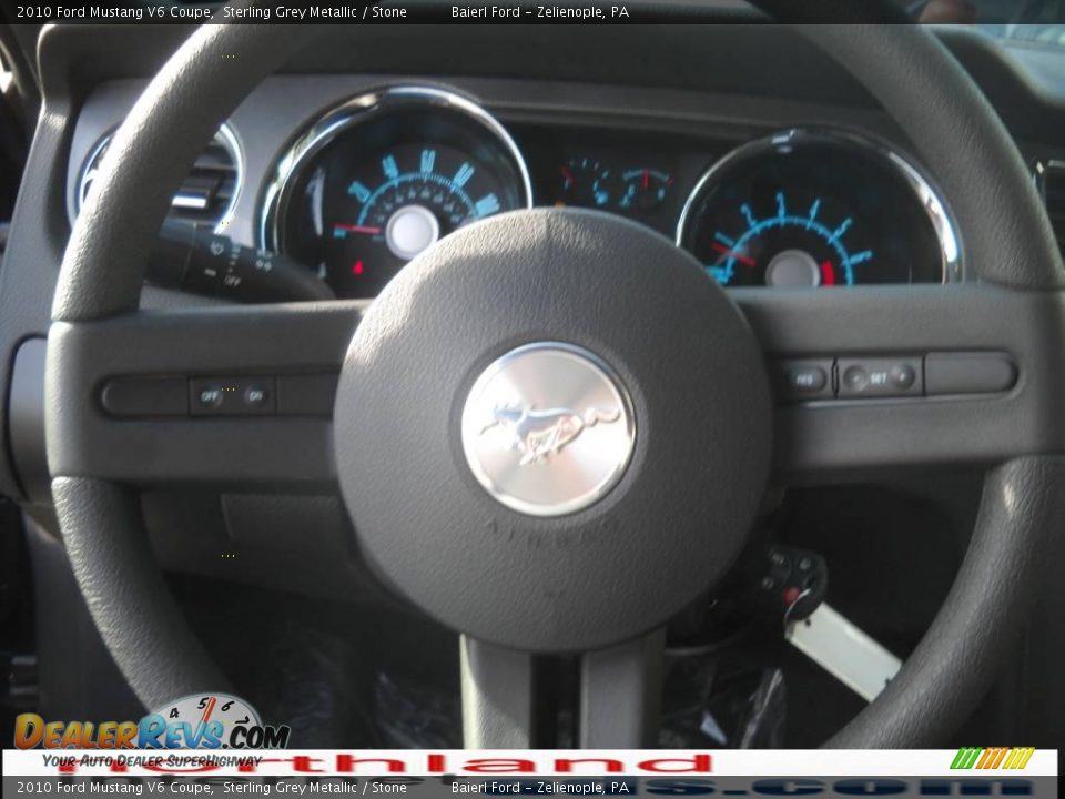 2010 Ford Mustang V6 Coupe Sterling Grey Metallic / Stone Photo #19
