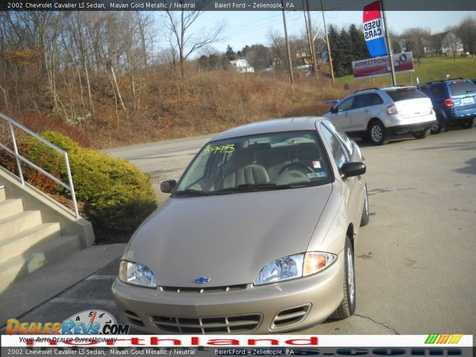 2002 Chevrolet Cavalier LS Sedan Mayan Gold Metallic / Neutral Photo #3