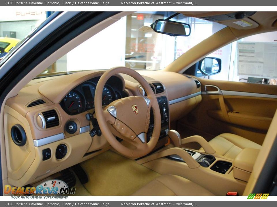 2010 Porsche Cayenne Tiptronic Black / Havanna/Sand Beige Photo #9