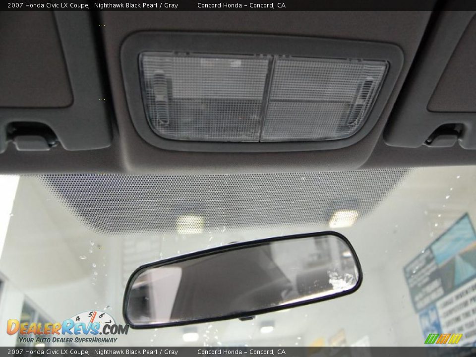2007 Honda Civic LX Coupe Nighthawk Black Pearl / Gray Photo #14