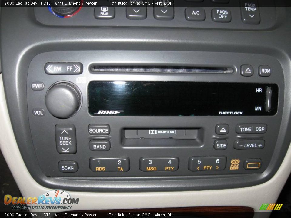 2000 Cadillac DeVille DTS White Diamond / Pewter Photo #14