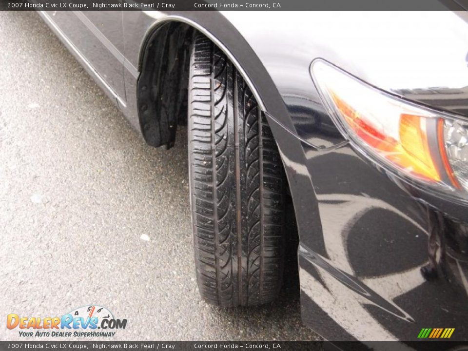 2007 Honda Civic LX Coupe Nighthawk Black Pearl / Gray Photo #29