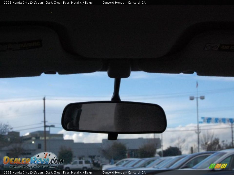 1998 Honda Civic LX Sedan Dark Green Pearl Metallic / Beige Photo #14
