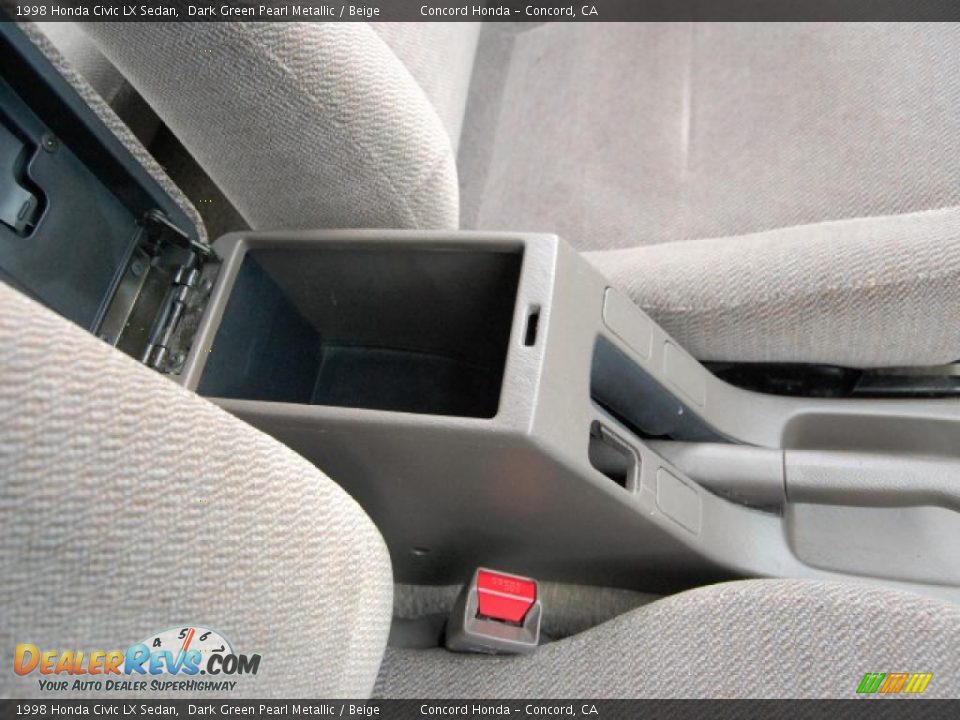 1998 Honda Civic LX Sedan Dark Green Pearl Metallic / Beige Photo #24