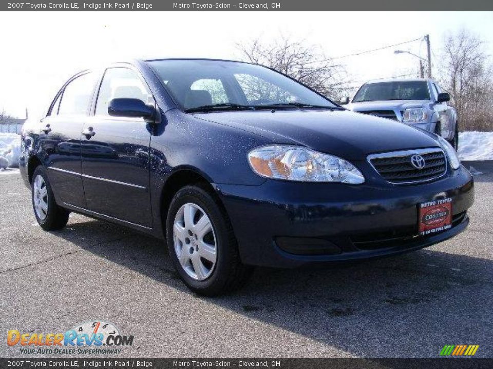 2007 Toyota Corolla LE Indigo Ink Pearl / Beige Photo #1
