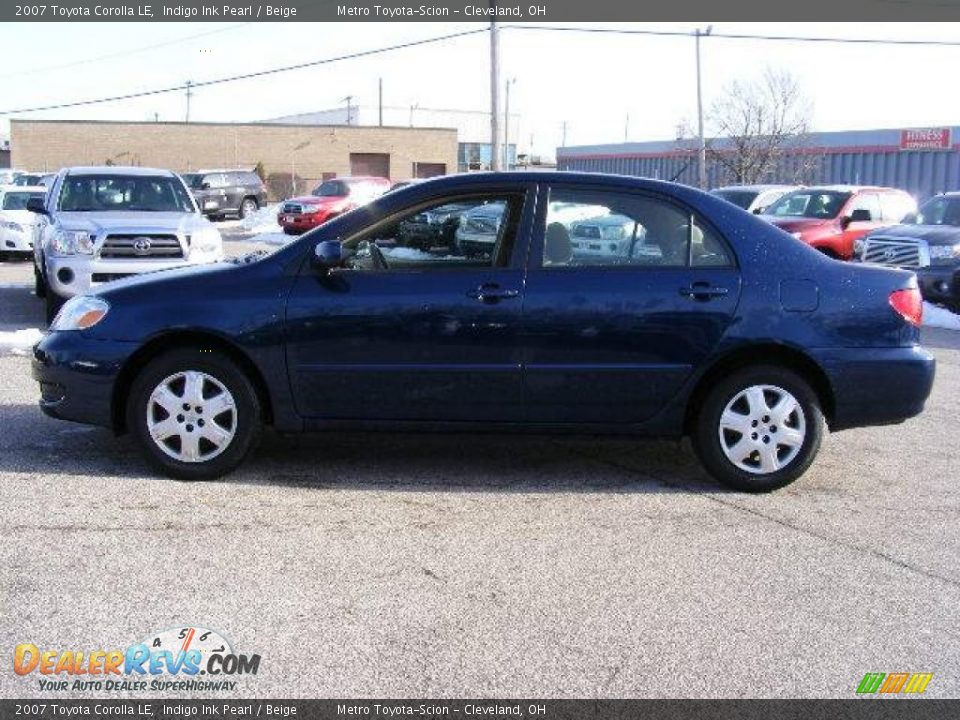 2007 Toyota Corolla LE Indigo Ink Pearl / Beige Photo #6