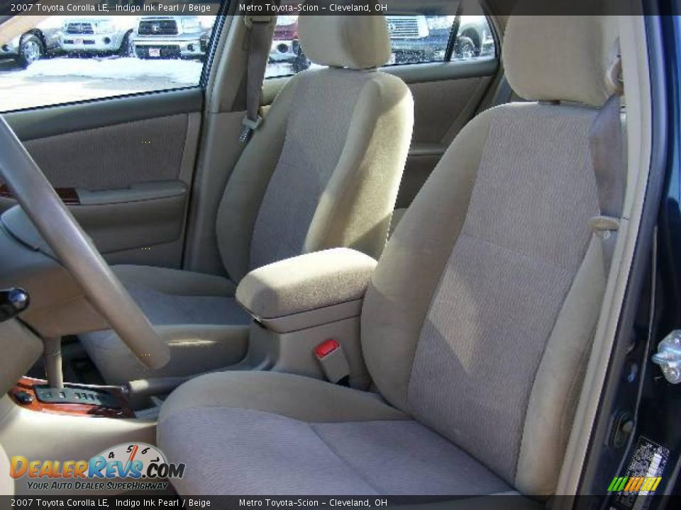 2007 Toyota Corolla LE Indigo Ink Pearl / Beige Photo #9