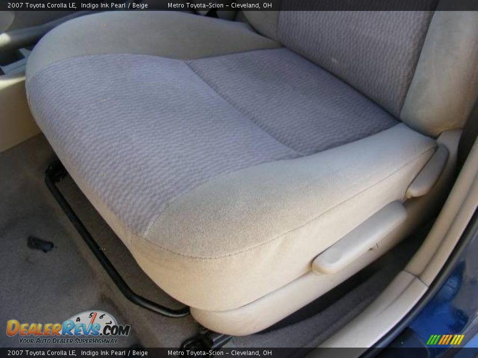 2007 Toyota Corolla LE Indigo Ink Pearl / Beige Photo #10