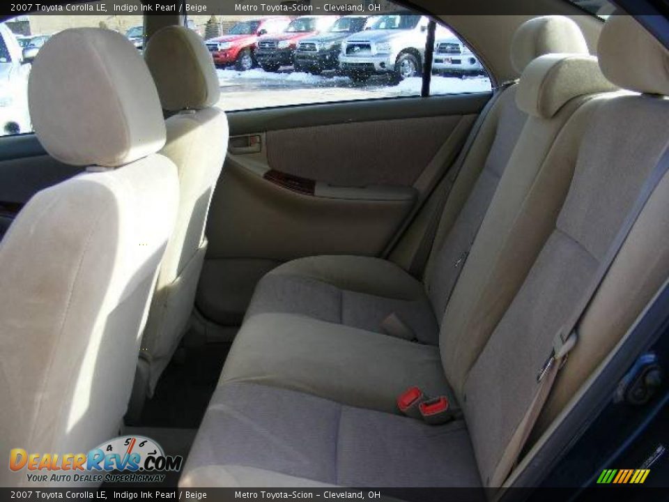 2007 Toyota Corolla LE Indigo Ink Pearl / Beige Photo #11